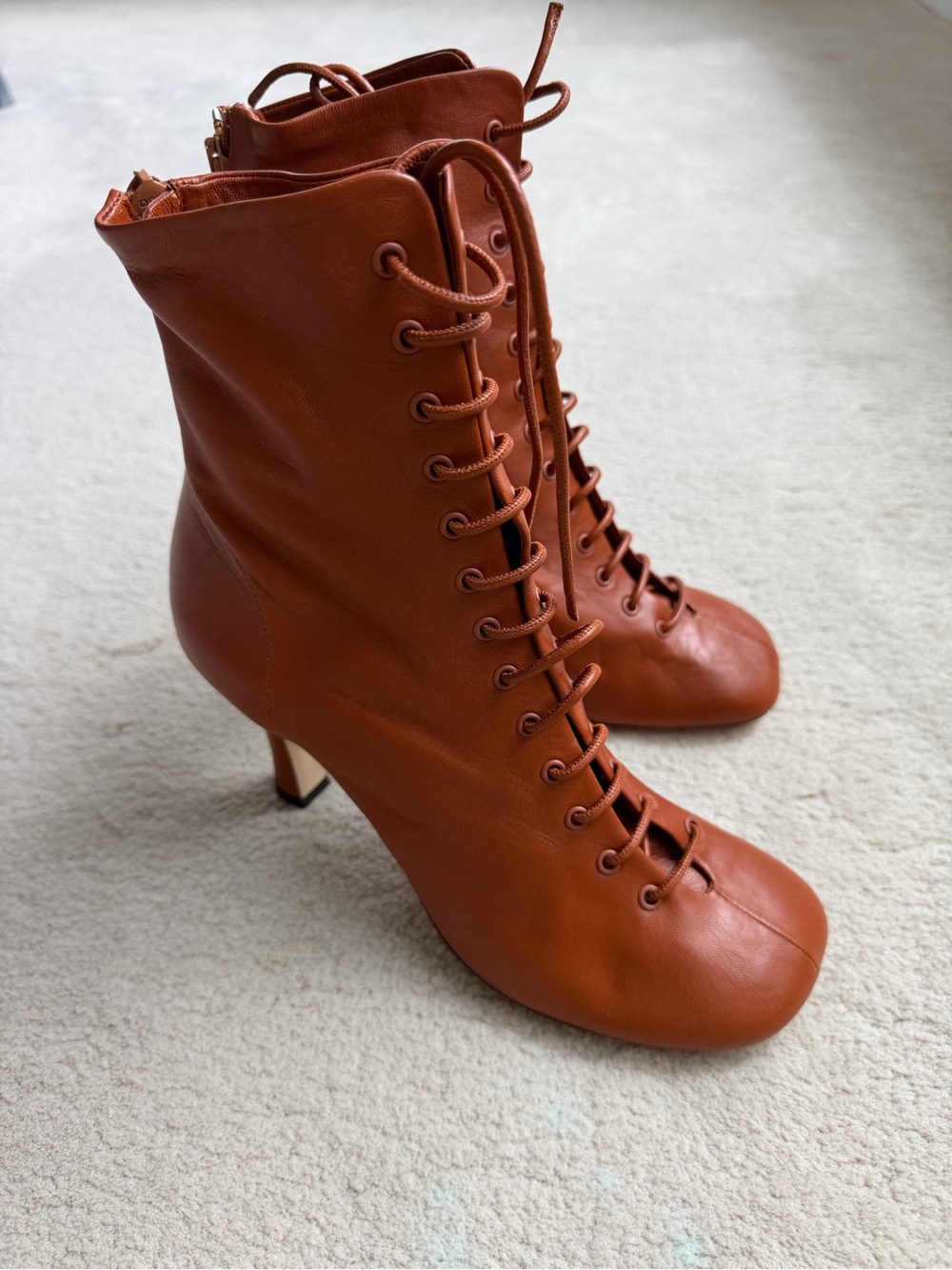 Céline Iconic Lace Up Booties